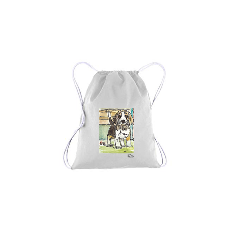 Adam Meyers Dog Drawstring Bag