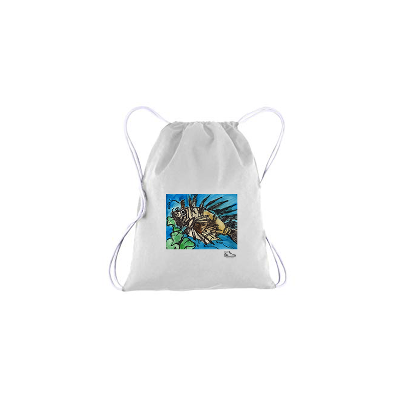 Adam Meyers Spikey The Fish Drawstring Bag