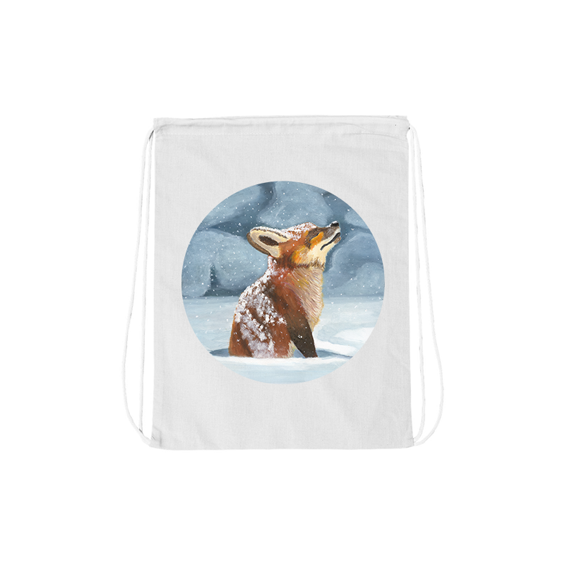 Alex Biagi Fox Drawstring Bag