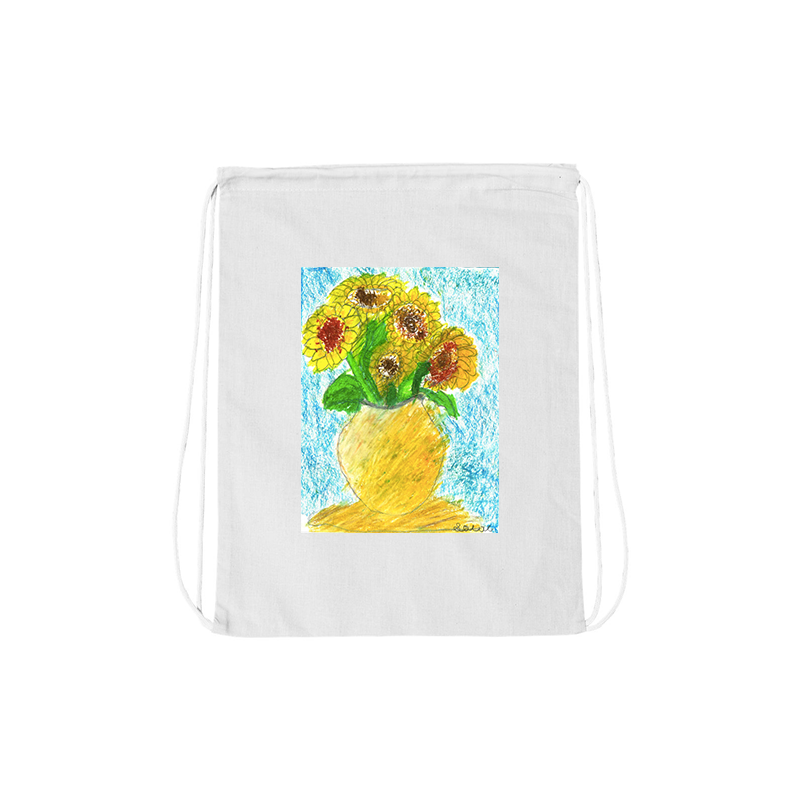Jacob Spenadel Sunflower Drawstring Bag
