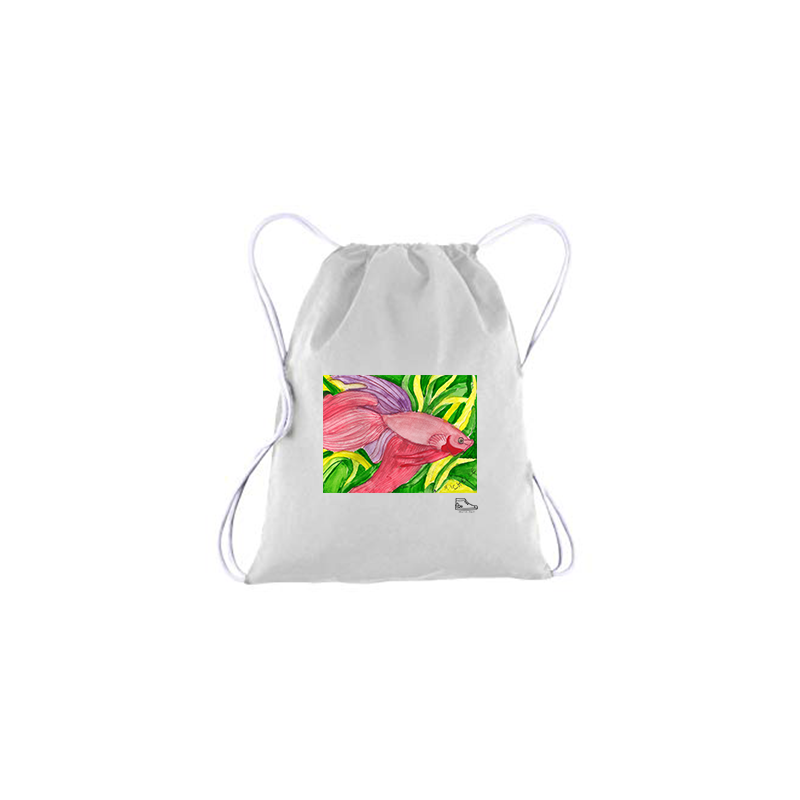 Michelle Rappaport Fish Drawstring Bag