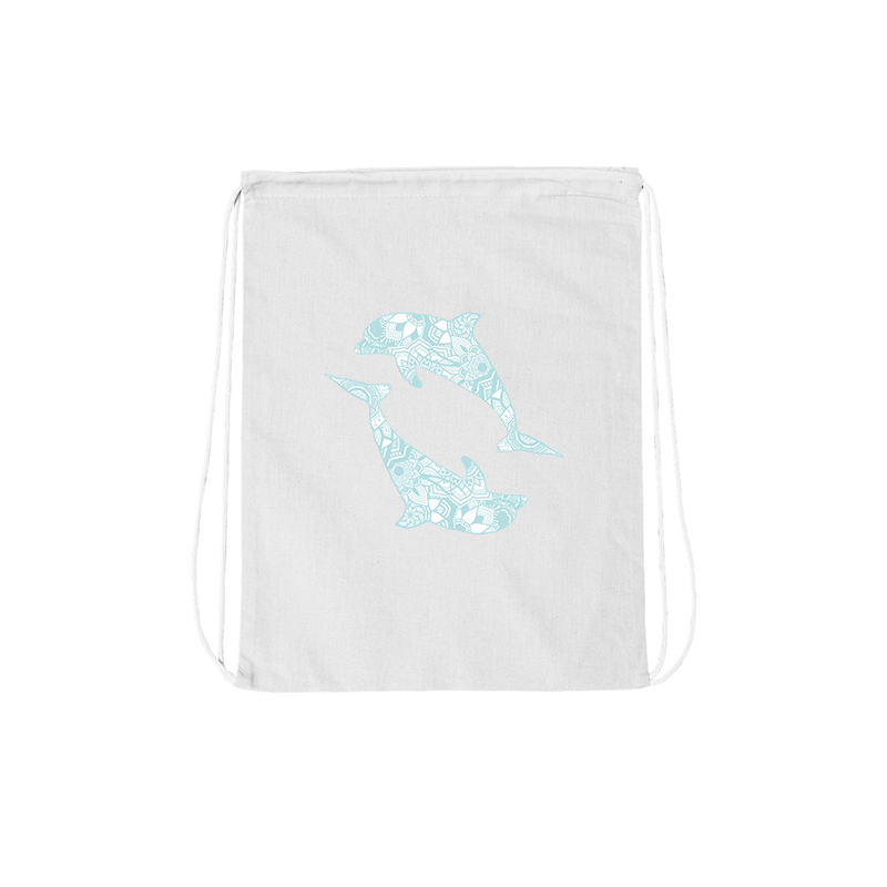 Natalia Villegas Dolphins Drawstring Bag