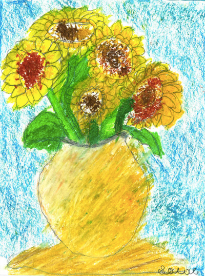 Jacob Spenadel Sunflower Drawstring Bag